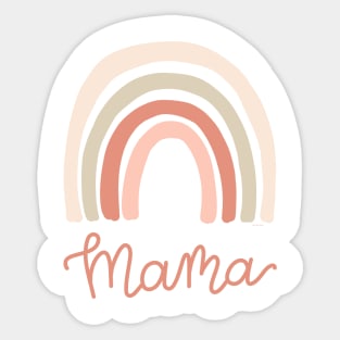 Rainbow Mama Modern Scandinavian Boho Rainbow Design Sticker